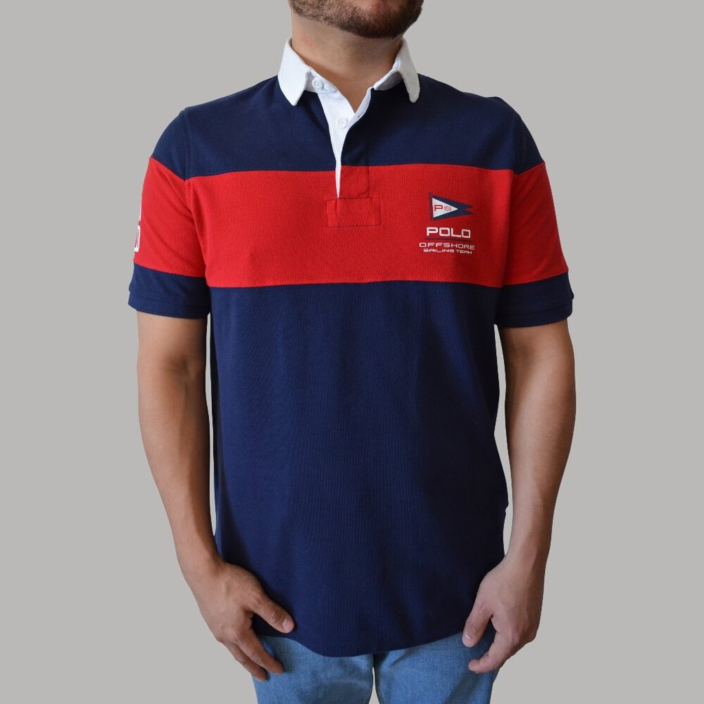Polo Ralph Lauren Cotton Mesh Knit Polo Shirt Offshore Sailing Team Classic Fit